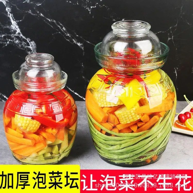 密封罐包罐玻璃泡菜坛0腌菜路费破损