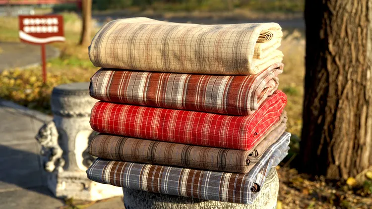 抹茶系列双面色织21支厚款透气老粗布秋冬季不掉色床单炕单