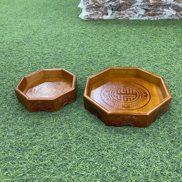 蒙古元素餐具八角木盘手扒肉奶食品粿条糖果盘