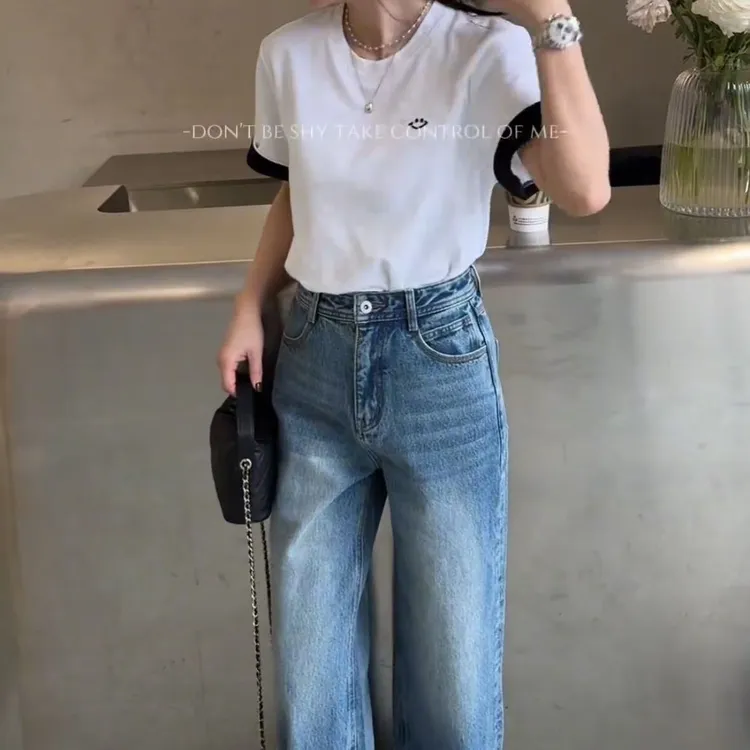 2025春季新款时尚显瘦气质女士网红洋气两件套百搭款D7409