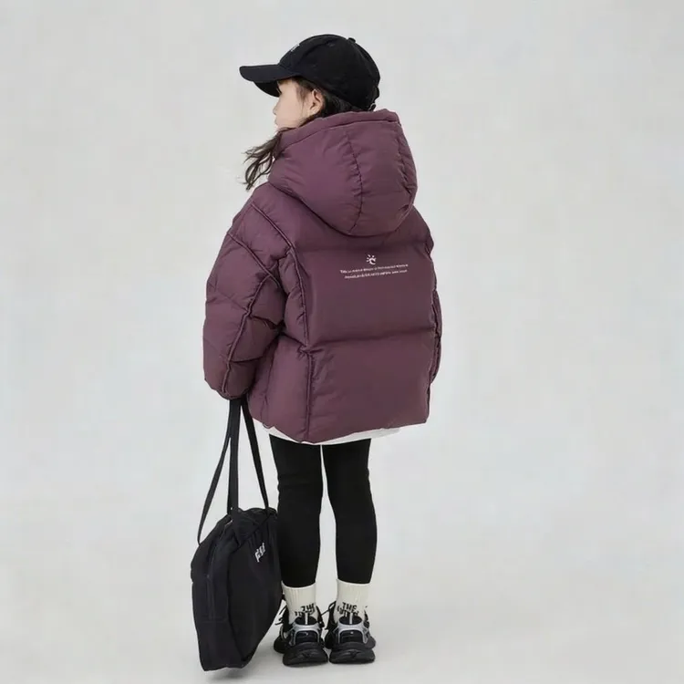 童装2025新款女童棉服女孩洋气冬装宝宝加厚连帽短款棉衣外套冬装