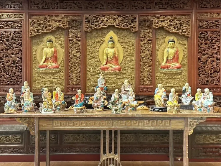 小号十八罗汉景德镇雕塑瓷十八尊者网红款18罗汉降龙伏虎收藏摆件