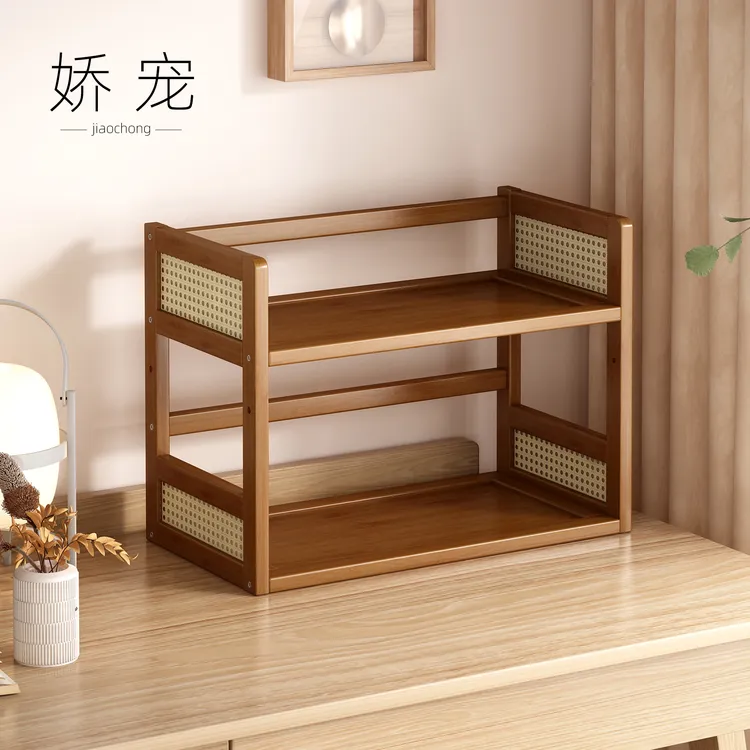 桌面书架小型置物架简易书本收纳架子多功能桌上书柜2025新款爆款