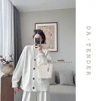 DA·Tender【麦穗纹大口袋毛衣外套】气质百搭经典复古宽松大版