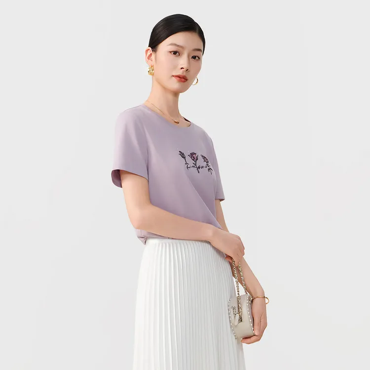 DUNNU/敦奴dunnu夏季时尚百搭休闲印花舒适简约圆领上衣FU230910