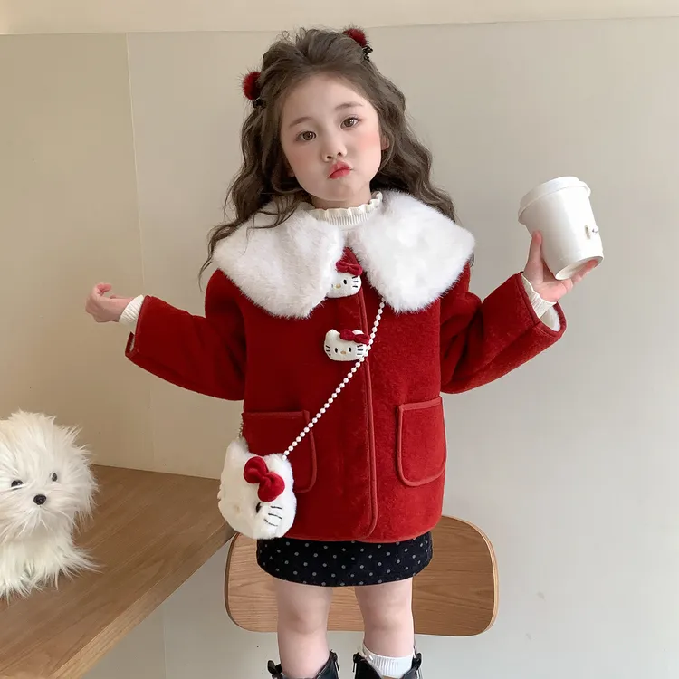 女童外套秋冬装2025新款宝宝衣服儿童秋季公主长袖上衣加绒小童装