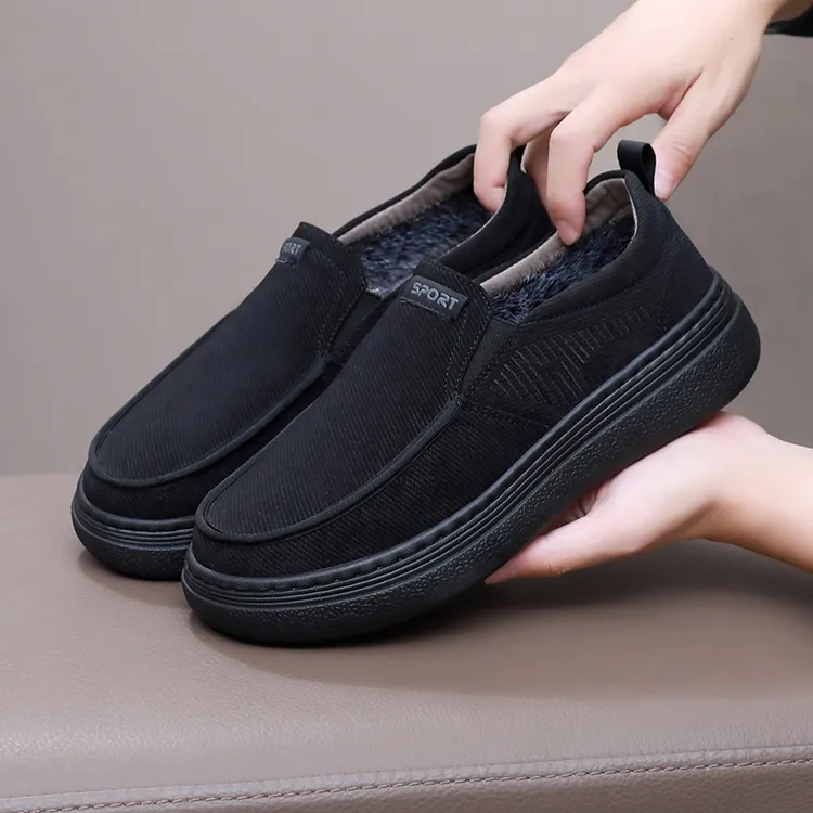 大码老北京男棉鞋加绒保暖防滑软底爸爸休闲轻便男士布鞋超轻4547