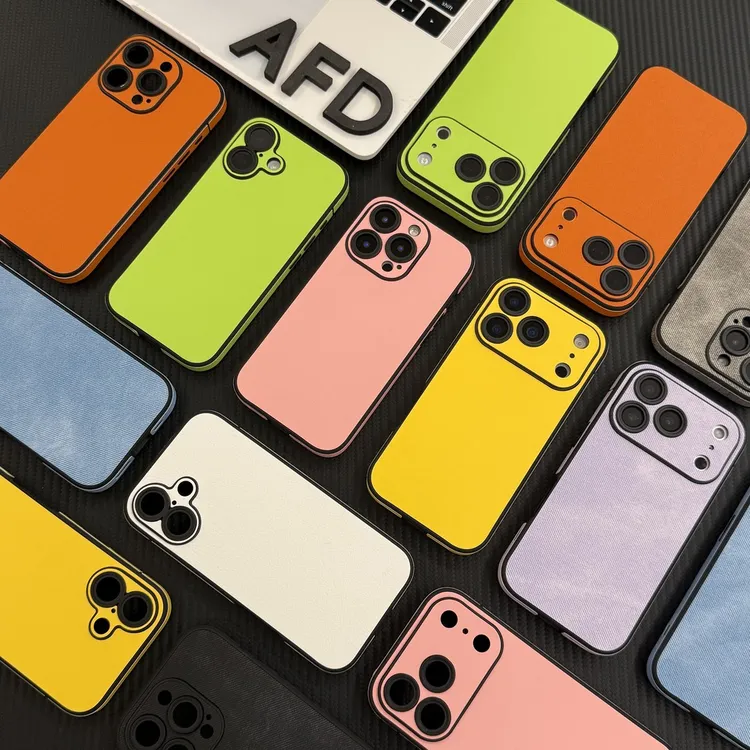 多巴胺翻毛皮适用苹果17手机壳iPhone16/15磨砂14精孔13防摔12套