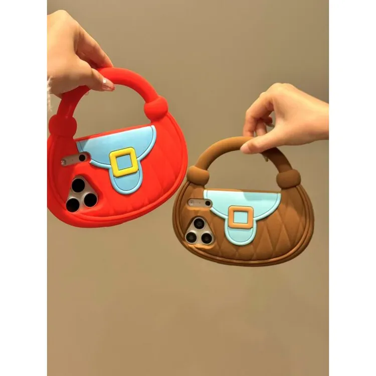 复古创意硅胶迷你手提包适用于iphone17promax苹果16pro手机壳15p