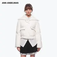 ANN ANDELMAN 25秋 时尚设计保暖百搭毛织翻领羽绒服
