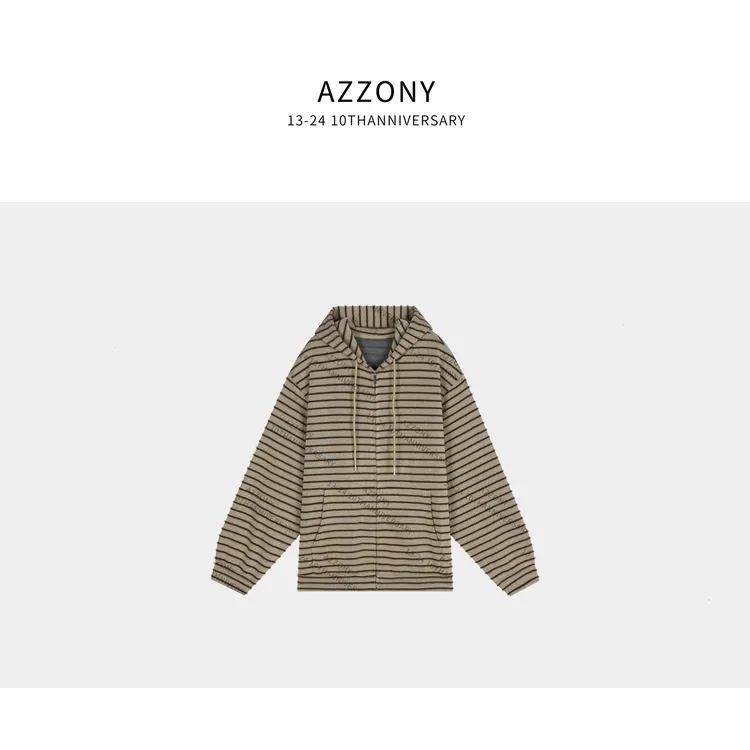 2 YYL 毛绒条纹卫衣外套 2025秋款上新autumn  XM9224