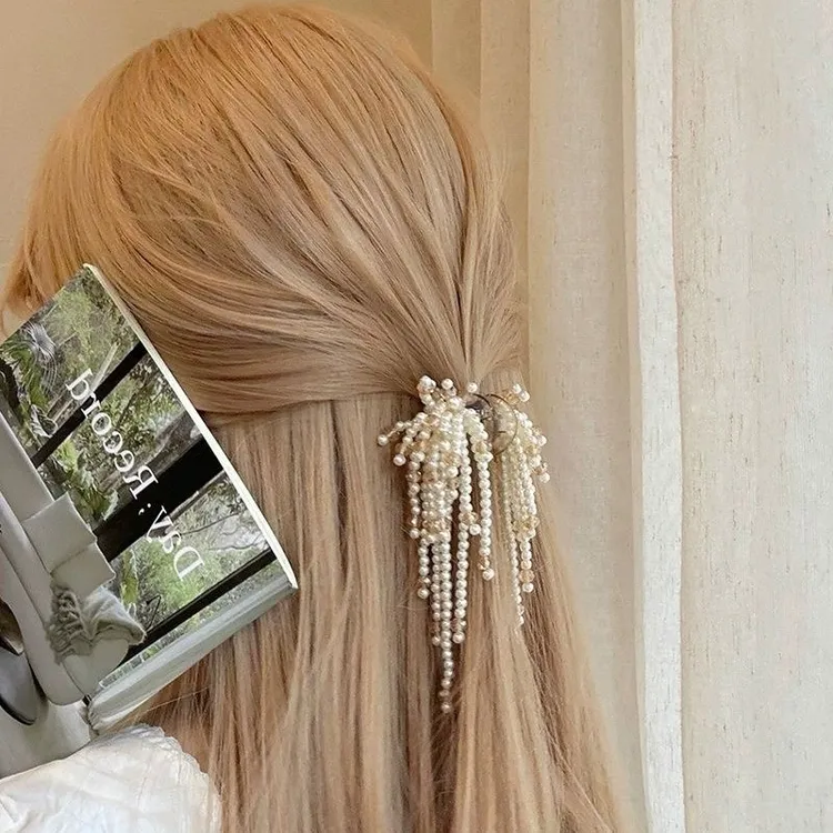 发夹夹树脂时尚钢水貂毛钛轻盈无镀层日韩风女性百搭国潮鲨鱼