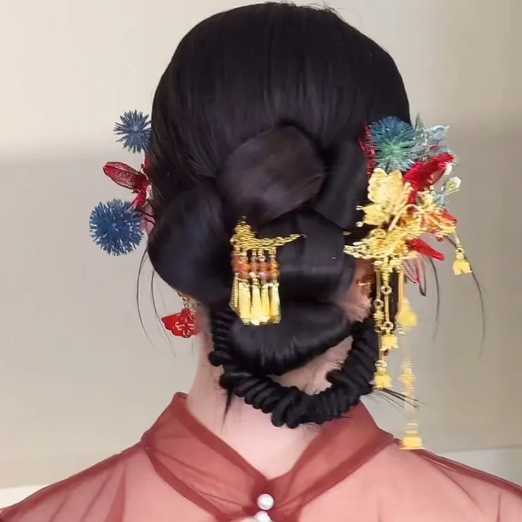 888伊伊老师预制新中式手工扭扭麻花辫新发簪