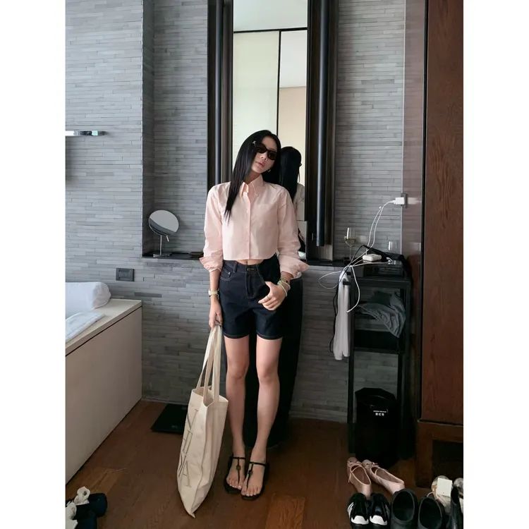 70不是七十【蓝调爵士】秋季原牛韩版四季牛仔短裤