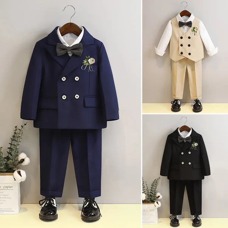 【福利价/经典款】儿童男童西装套装春夏周岁花童婚礼主持人演出服