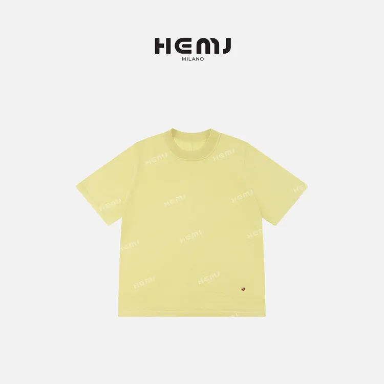 HEMJ 和梦洁"盛夏物语"100绵羊毛时尚套头上衣纯色T恤 MD1A0331