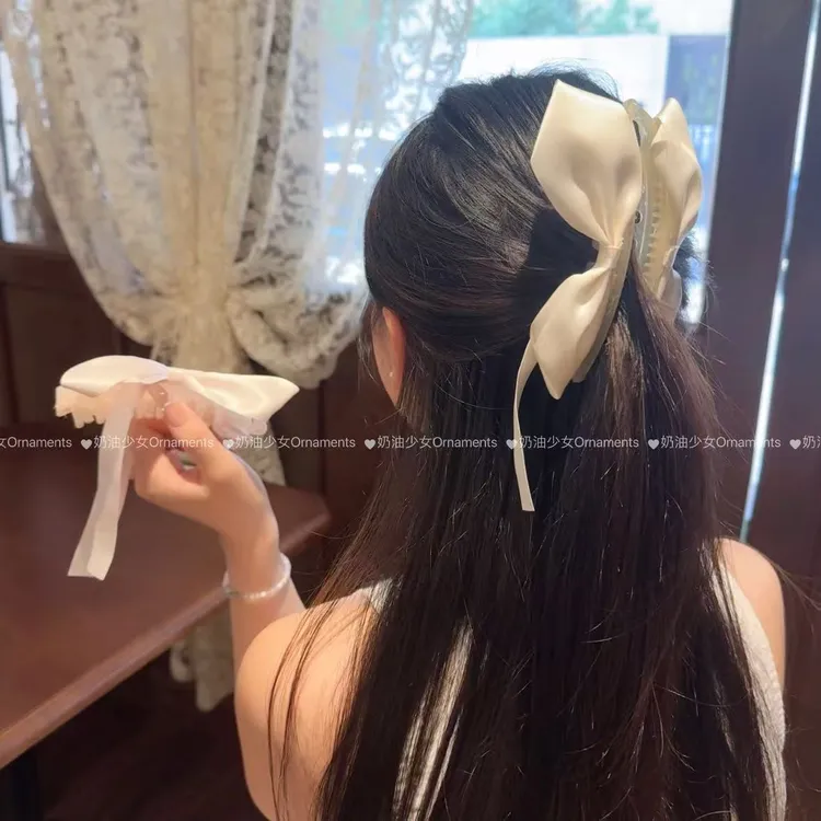 少女日韩超仙香蕉夹极简风复古港风发夹夹子法式温柔韩系