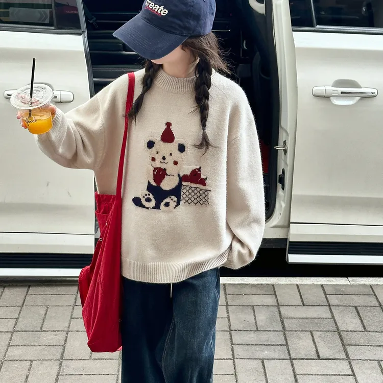 女童毛衣儿童秋装线衣2025新款韩系穿搭针织打底衫春秋中大童上衣