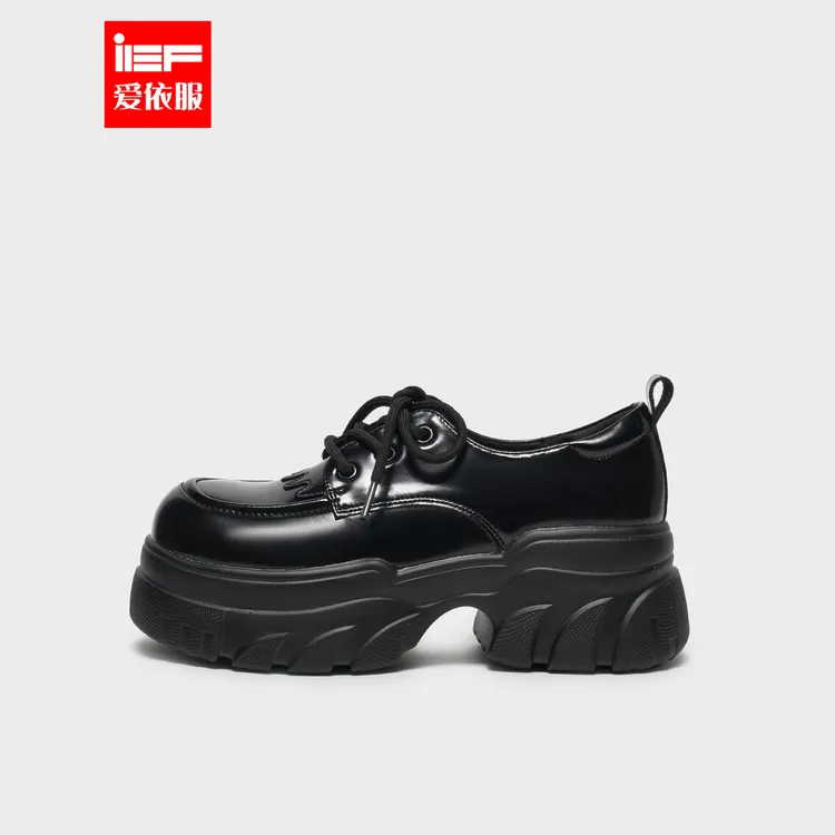 IEF/爱依服2025年秋冬季基础款简约百搭女方头厚底牛津鞋