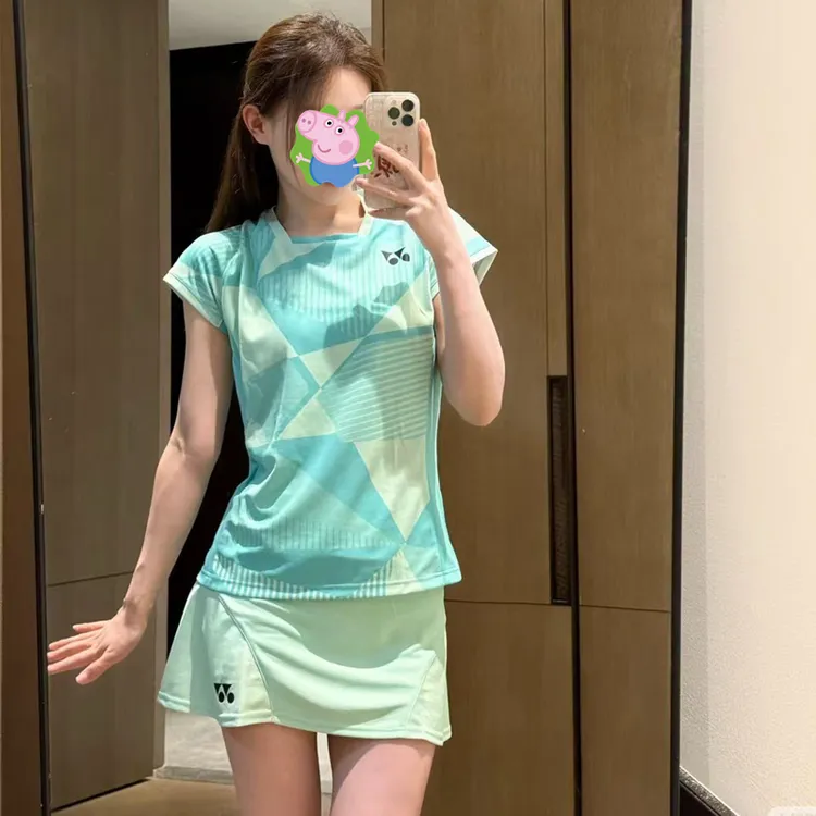 2025新款羽毛球服男女套装裤裙陈康乐同款马来西亚大赛服果绿定制