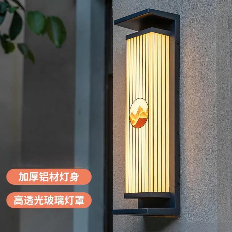 现代简约时尚别墅太阳能户外庭院灯 农村院子走廊太阳能户外壁灯