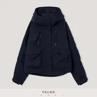 FAUES 雾都晨昏 90白鹅绒多袋防风防水四面弹面料鹅绒连帽羽绒服