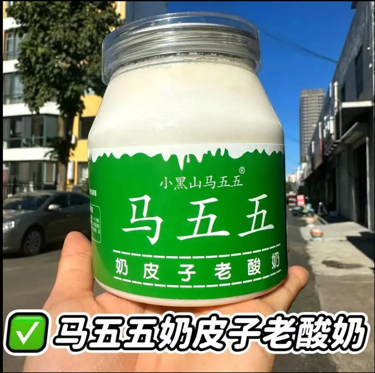 马五五正品奶皮子酸奶内蒙古经典原味老酸奶小罐装酸奶发酵即食