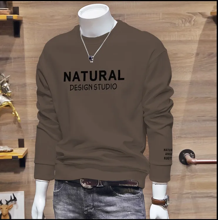 男士卫衣2025新款爆款字母印花休闲时尚长袖内搭秋冬品质圆领男装