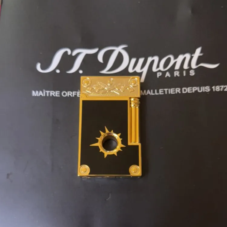 都彭个性西部牛仔风格通体子弹穿孔黄铜朗声侧滑充气打火机高档