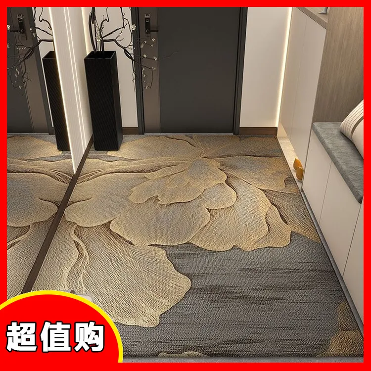 地垫入户门进门地毯门口家用门垫防滑客厅轻奢高级玄关脚垫可裁剪
