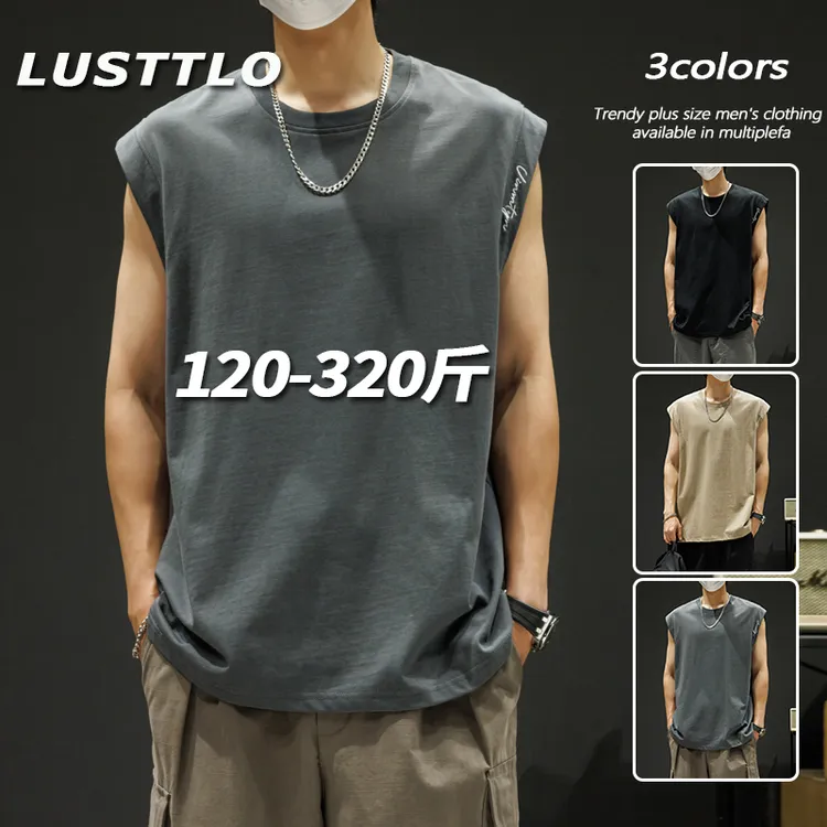 夏季男士背心休闲运动健身无袖T恤宽松潮流透气简约大码百搭坎肩