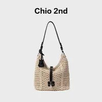 南风Chio2nd 托特包包女夏季镂空编织包