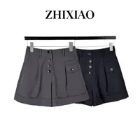 【ZHIXIAO】秋冬新款：四粒扣休闲短裤1090-4