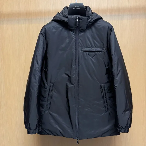 【降落伞中长款】5017男士经典款帽子可拆卸羽绒服外套