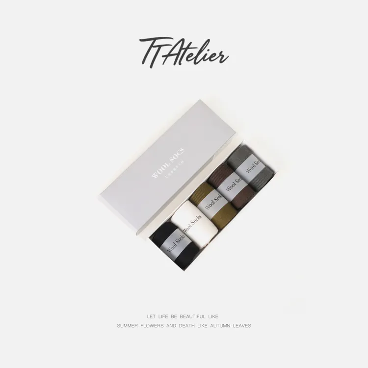 TT设计师【美丽诺言】日系高级感艾草精油绵羊毛袜子TT191157