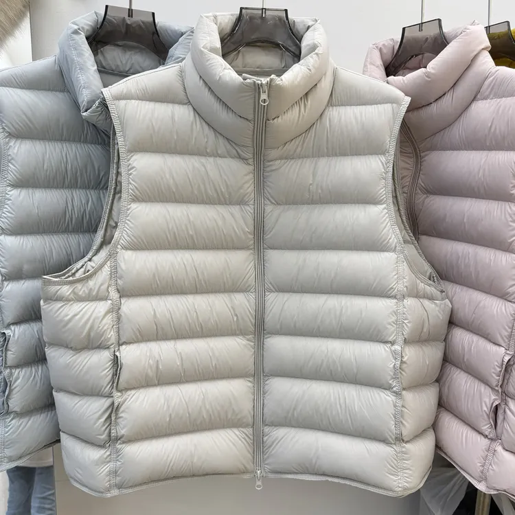 2025秋冬新款排骨轻薄羽绒马甲女短款立领保暖背心马夹外套百搭