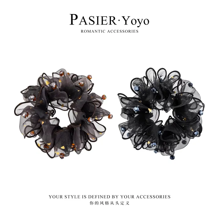 铂思亚雾都星光法式浪漫优雅星光发圈FB2901