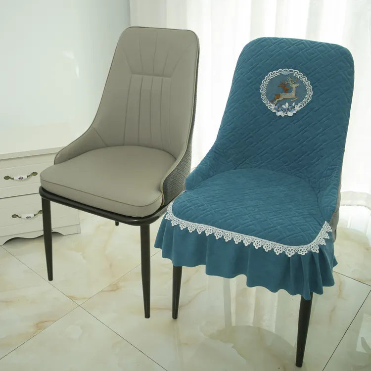 弧形轻奢全扶手椅子餐椅北欧套罩全包扶手坐垫弹力椅套防滑通用