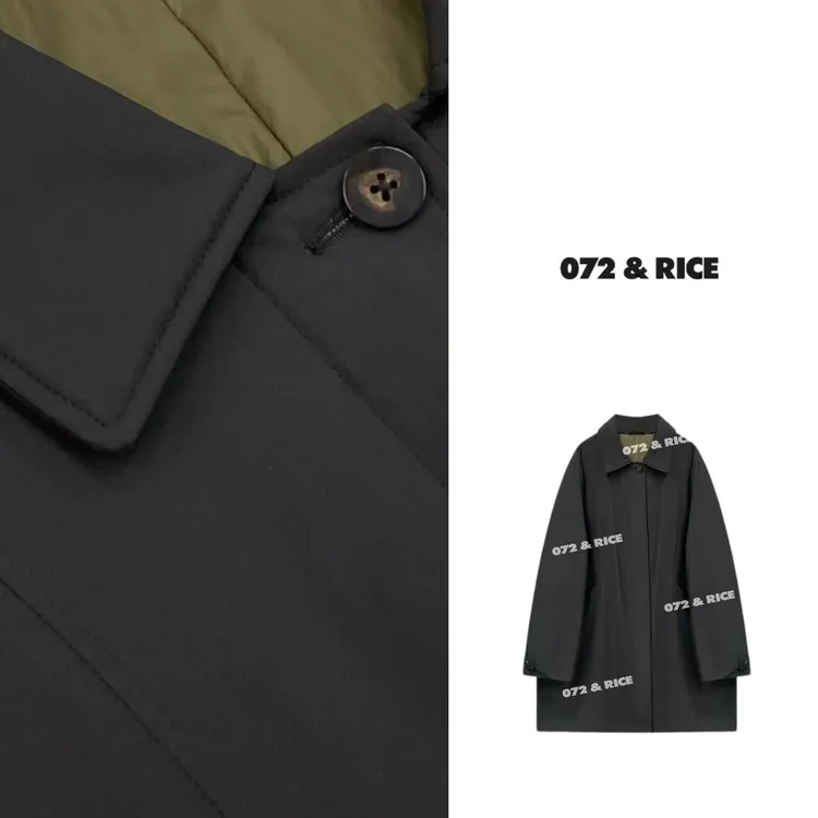 072 & RICE【不凡外套】 秋冬休闲长袖羽绒风衣外套 MLK66097