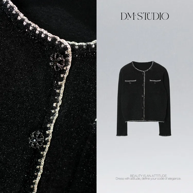 DEDM•STUDIO/气质减龄法式精致绵羊毛混纺小香外套2510WT/245506