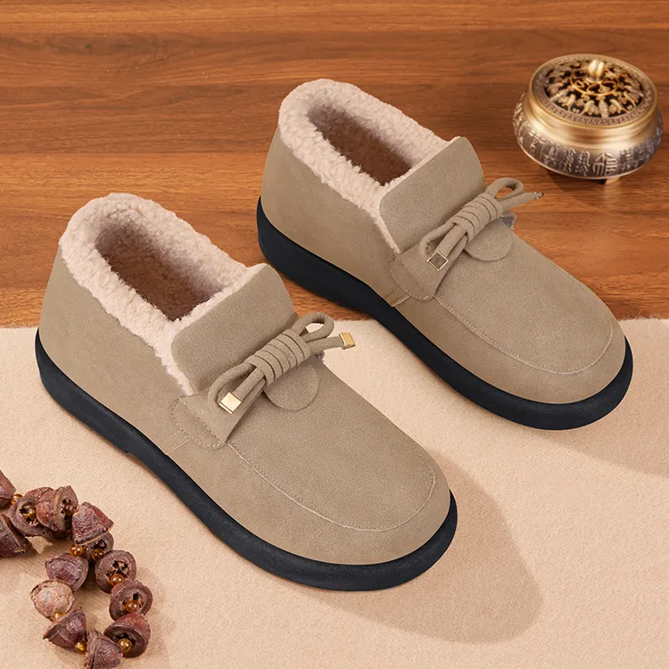 老北京棉鞋女冬季加绒2025新款保暖一脚蹬布鞋妈妈加厚正品豆豆鞋