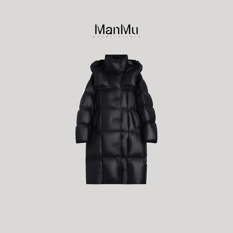 满目ManMu 【张琪专属】高级定制秋冬时尚百搭长款鹅绒服350546