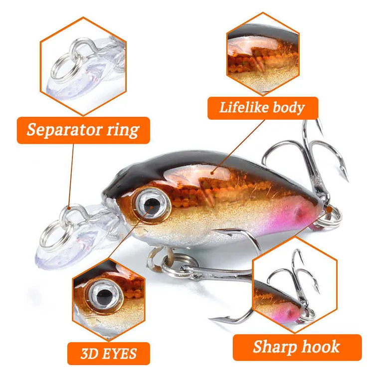 微物摇滚带响珠CC60CC50浮水面系路亚假饵翘嘴鳜鱼鲈鱼