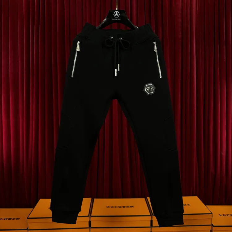 PLIPHPP PLEPN正品暗黑轻奢风 PP徽标拉链设计 高端男士卫裤K5529