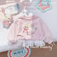 「Dannirabbit」【汪星人】甜美蕾丝花边拼接女童卫衣【K-1057】