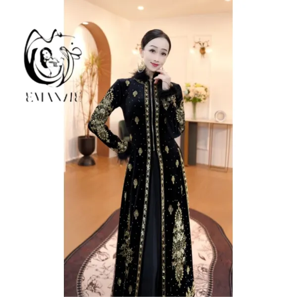 依曼之舞W25D02异域风情新款刺绣女装上衣饰新疆舞蹈服长款女装