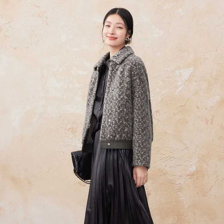 【粉丝专享】FINITY 大衣款气质保暖毛呢外套 F21X9C19G2