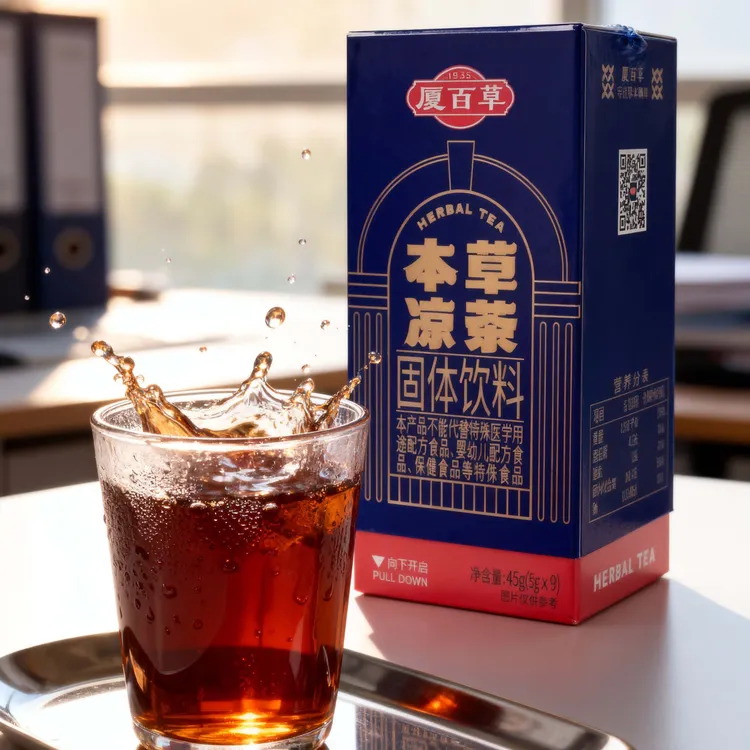 厦百草本草凉茶5g*9包/盒便携礼盒装清热解渴就喝厦百草 健康茶饮