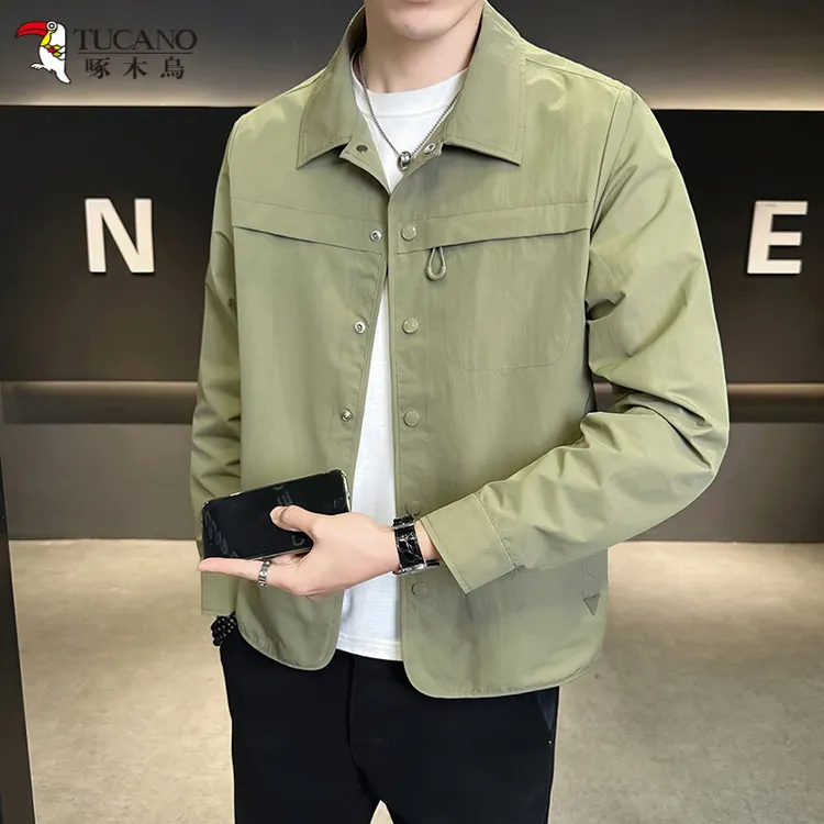 TUCANO/啄木鳥男装潮牌春秋时尚百搭夹克宽松翻领工装休闲外套