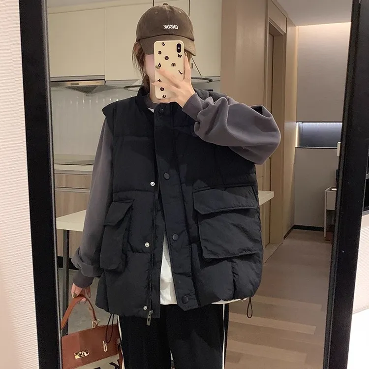 2025秋冬新款羽绒马甲女小个子宽松大码百搭坎肩背心外穿马夹外套